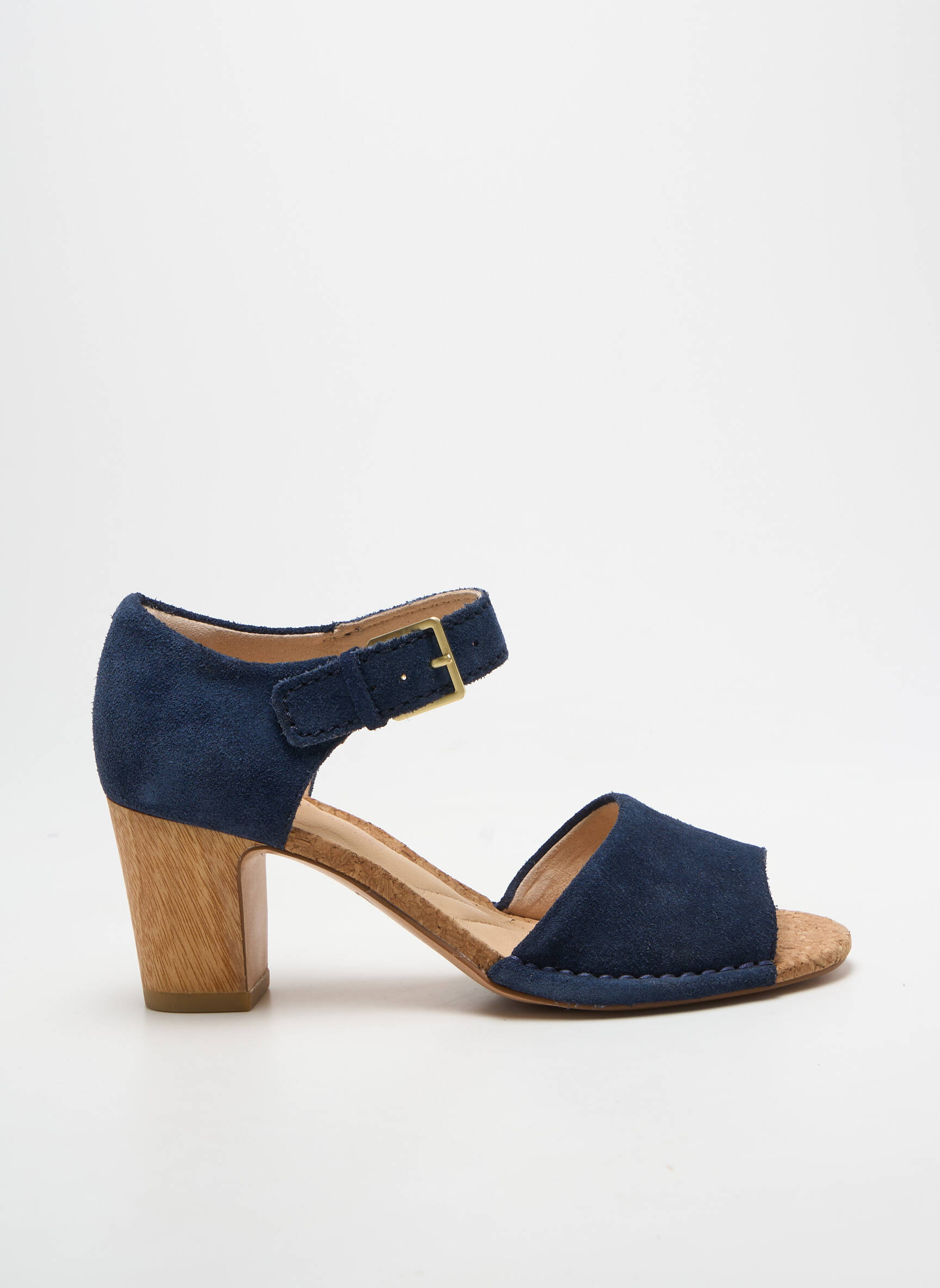 Sandalai/nu pėdos batai su kulnu kulnas nuo 7 iki 9 cm mėlyna CLARKS moteris