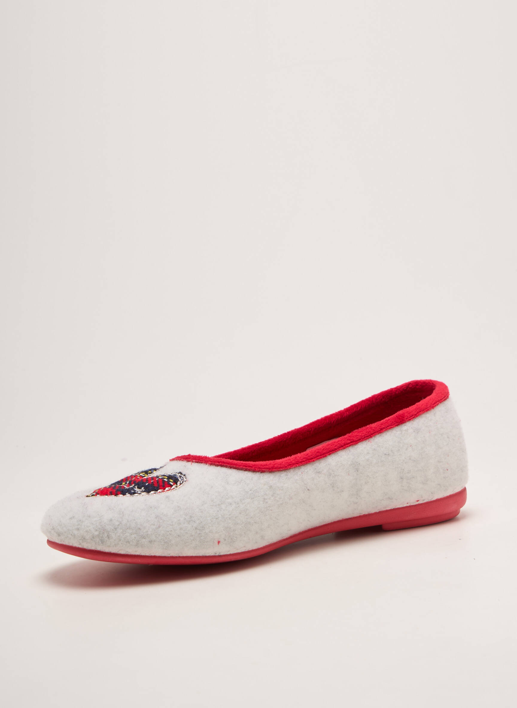 Bateliai/pantofliai apvalus mygtukas plokščias kulnas iki 3 cm raudona CHIC & RELAX moteris