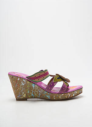 Mule/sabotai atvira pabaiga kulnas nuo 7 iki 9 cm rožinė LAURA VITA moteris
