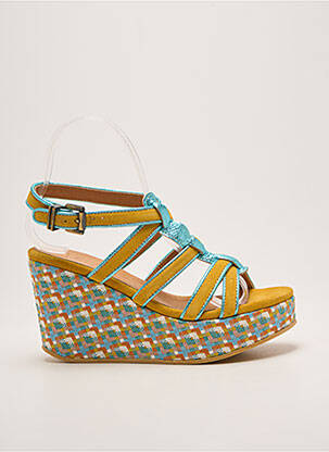 Sandalai/nu pėdos satino audinys kulnas nuo 7 iki 9 cm geltona MINKA DESIGN moteris