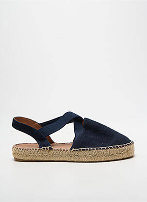 Espadrilės apvalus mygtukas plokščias kulnas iki 3 cm mėlyna CARMEN SAIZ moteris