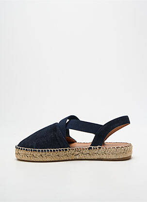 Espadrilės apvalus mygtukas plokščias kulnas iki 3 cm mėlyna CARMEN SAIZ moteris
