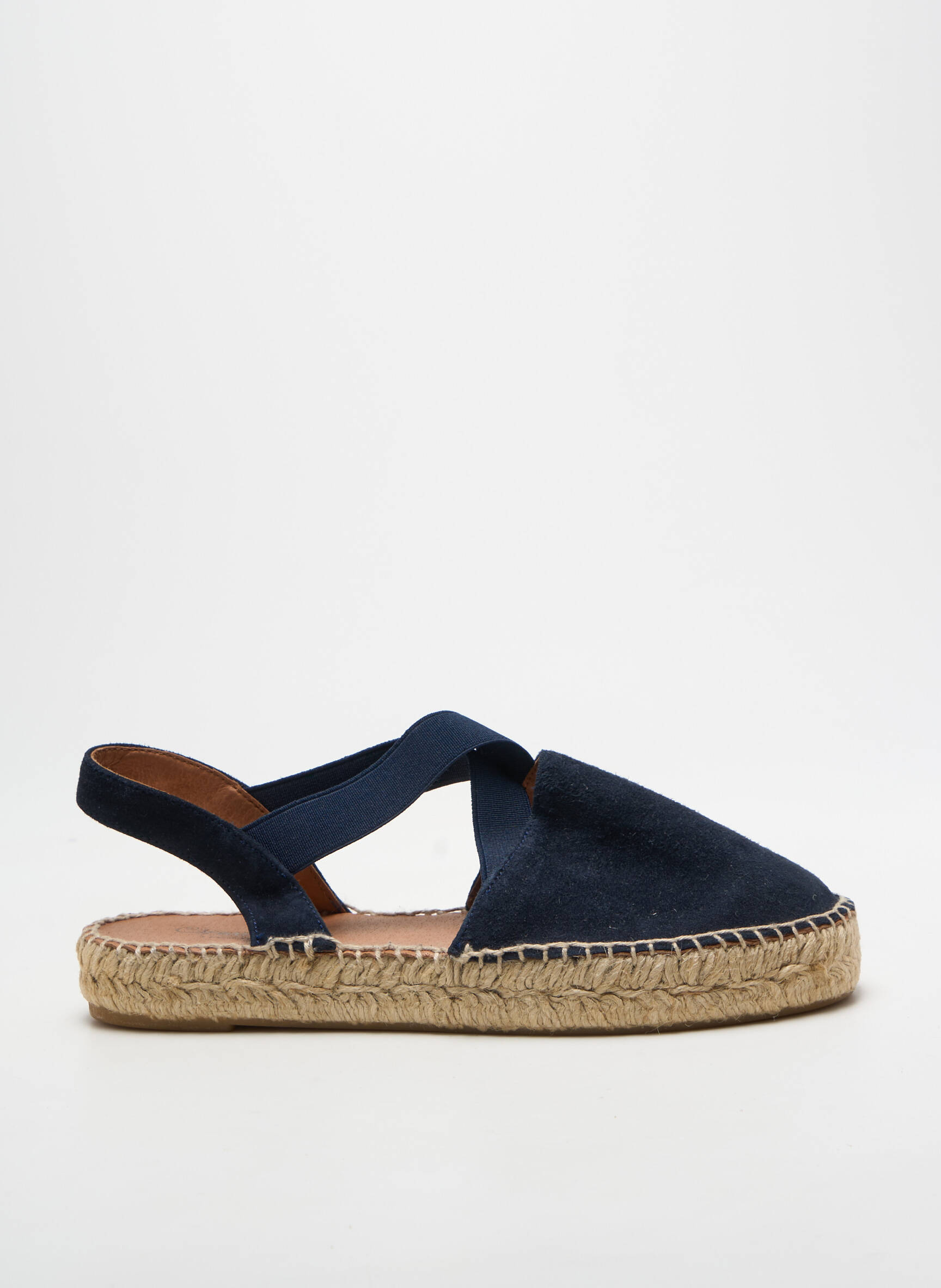Espadrilės apvalus mygtukas plokščias kulnas iki 3 cm mėlyna CARMEN SAIZ moteris