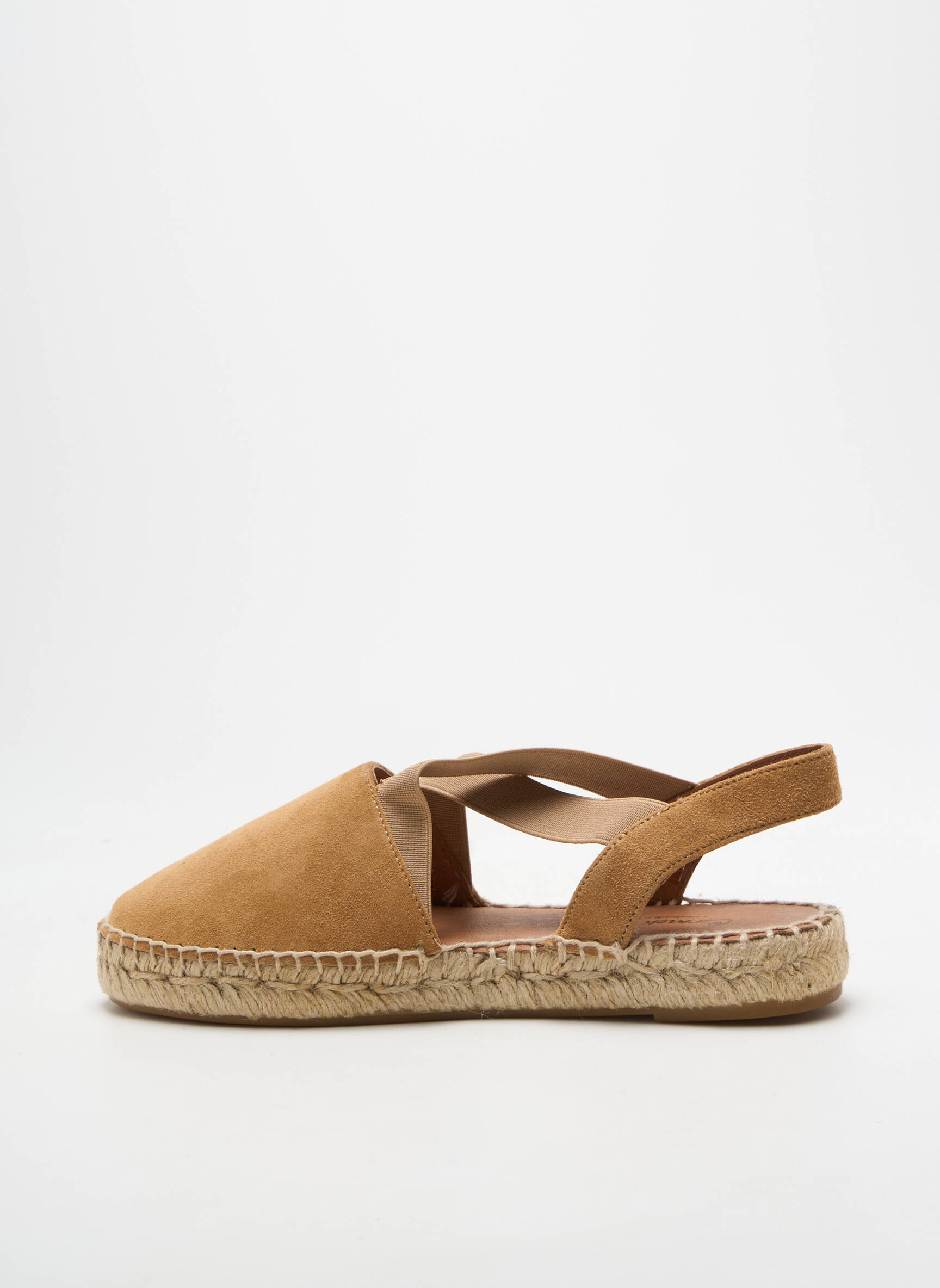 Espadrilės apvalus mygtukas plokščias kulnas iki 3 cm rudas CARMEN SAIZ moteris