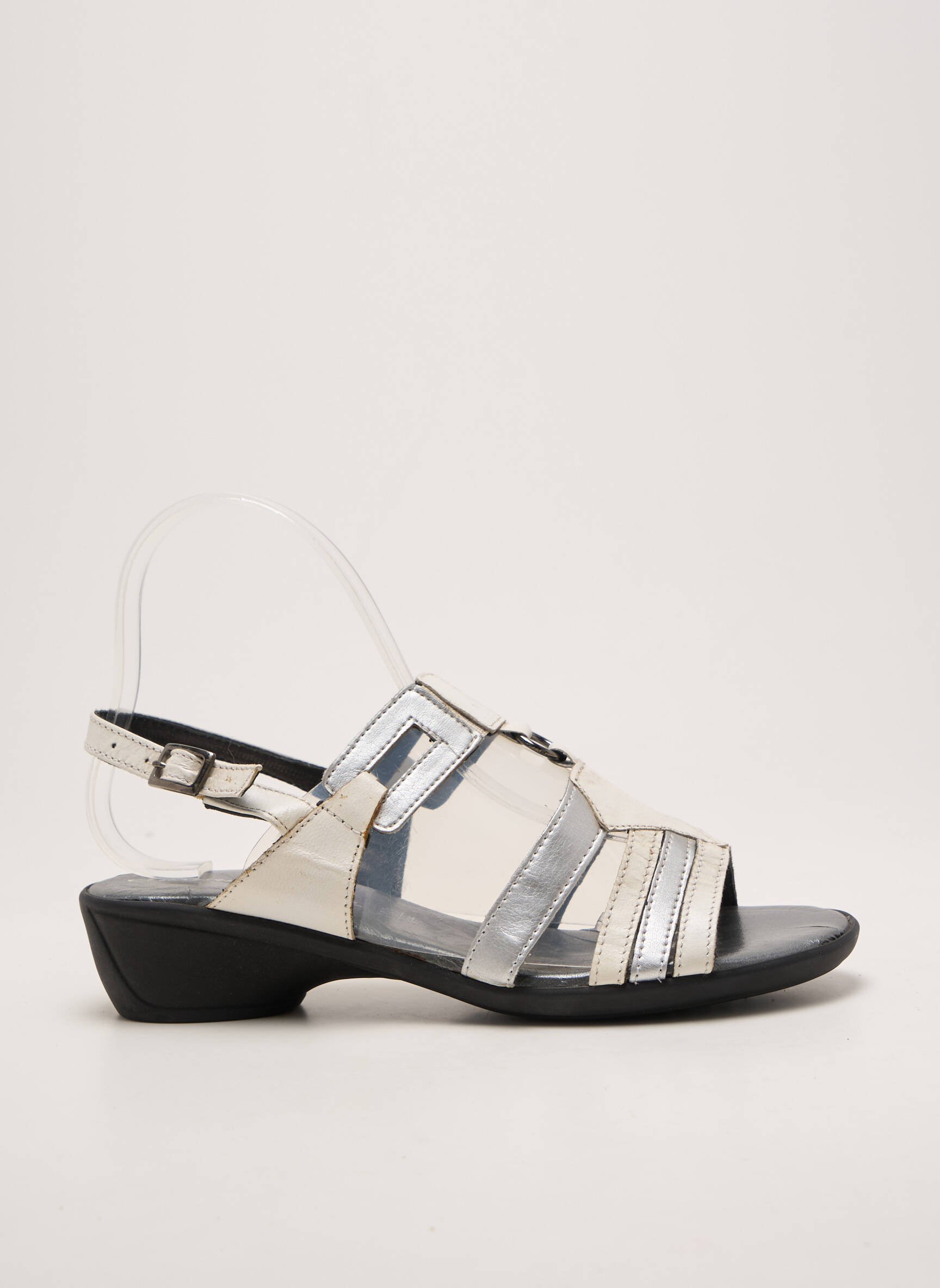 Sandalai/nu pėdos užsegimas kilpa(s) kulnas nuo 4 iki 6 cm baltas SAIMON moteris