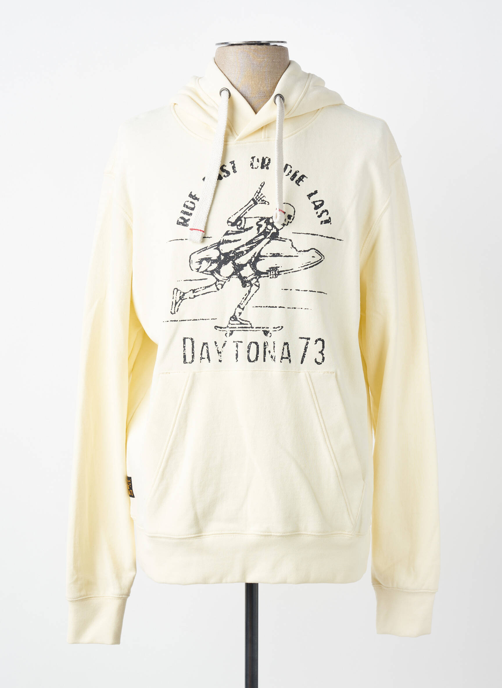 Kapišonas floqué serigrafija ilgos rankovės bežinis DAYTONA vyras
