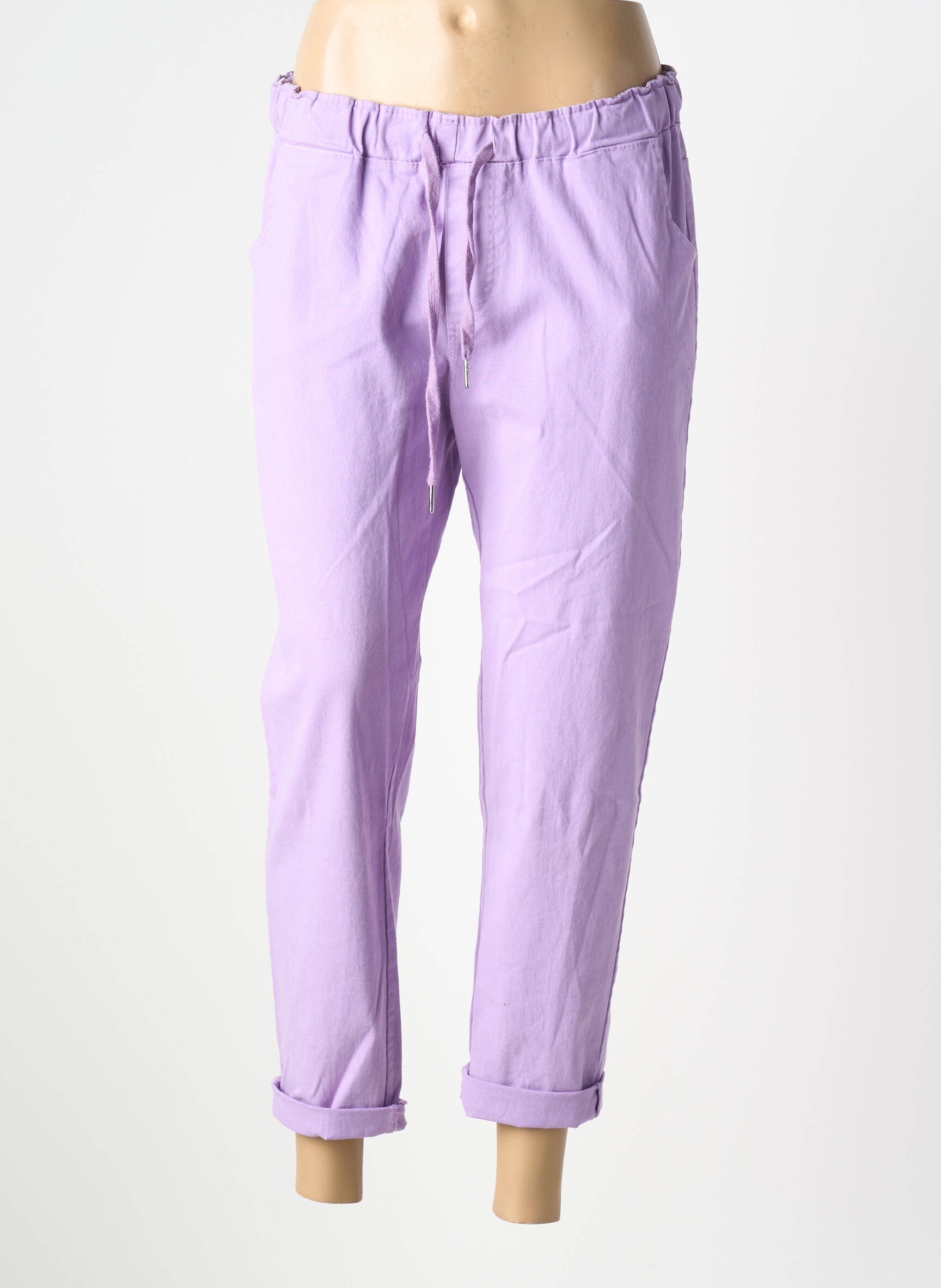 7/8 kelnės tamprumas normala dydis violetinis MADE IN ITALY moteris