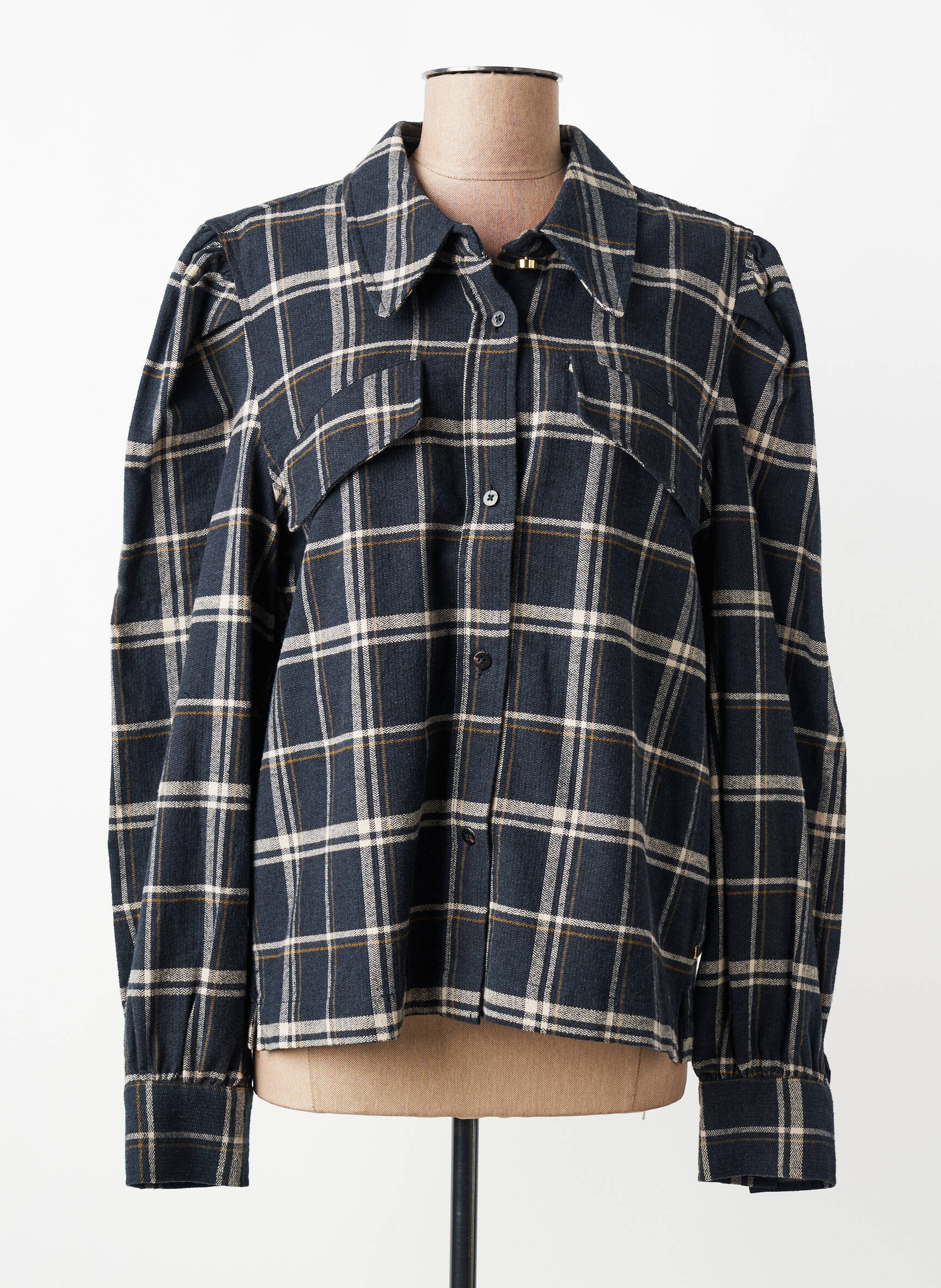 Moteriškas marškinys tiesi kirpimas ilgos rankovės mėlyna SCOTCH & SODA moteris