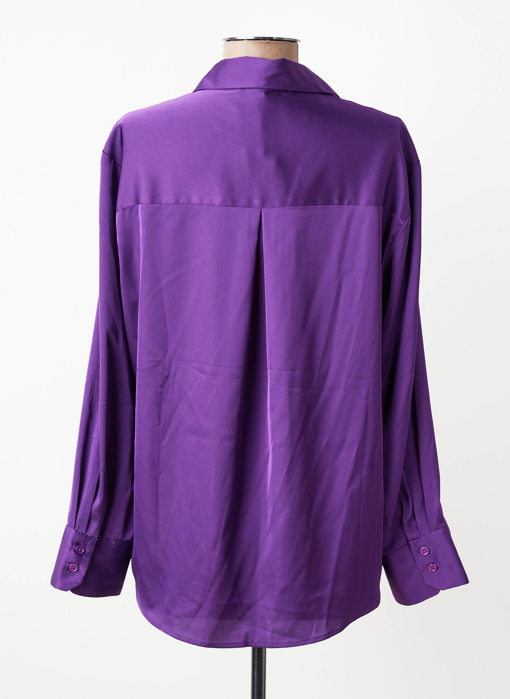 Moteriškas marškinys tiesi kirpimas ilgos rankovės violetinis GERARD DAREL moteris