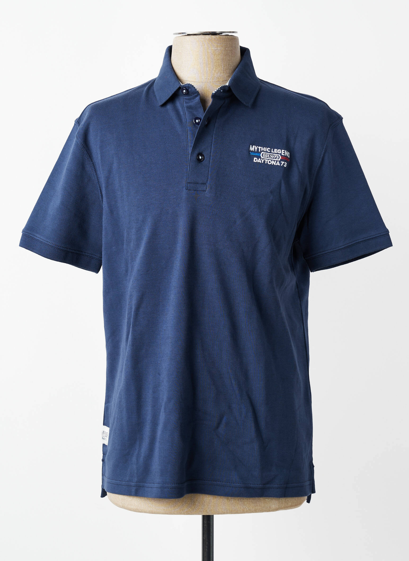 Polo jersey audinys trumpas rankovės mėlyna DAYTONA vyras