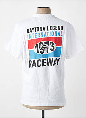 T-marškinys centrinė iškirptė trumpas rankovės baltas DAYTONA vyras