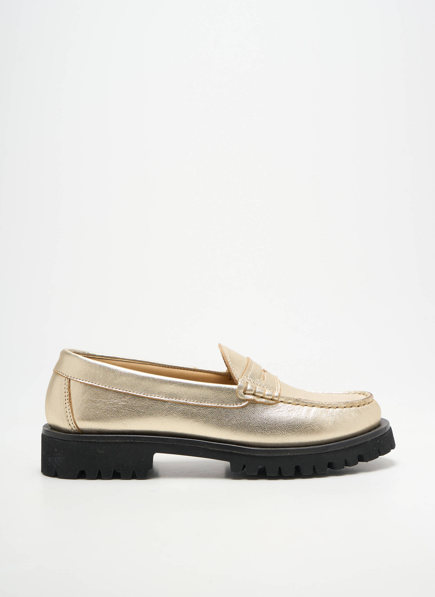 Mokasīnai satino audinys plokščias kulnas iki 3 cm auksas SESA FOOTWEAR moteris