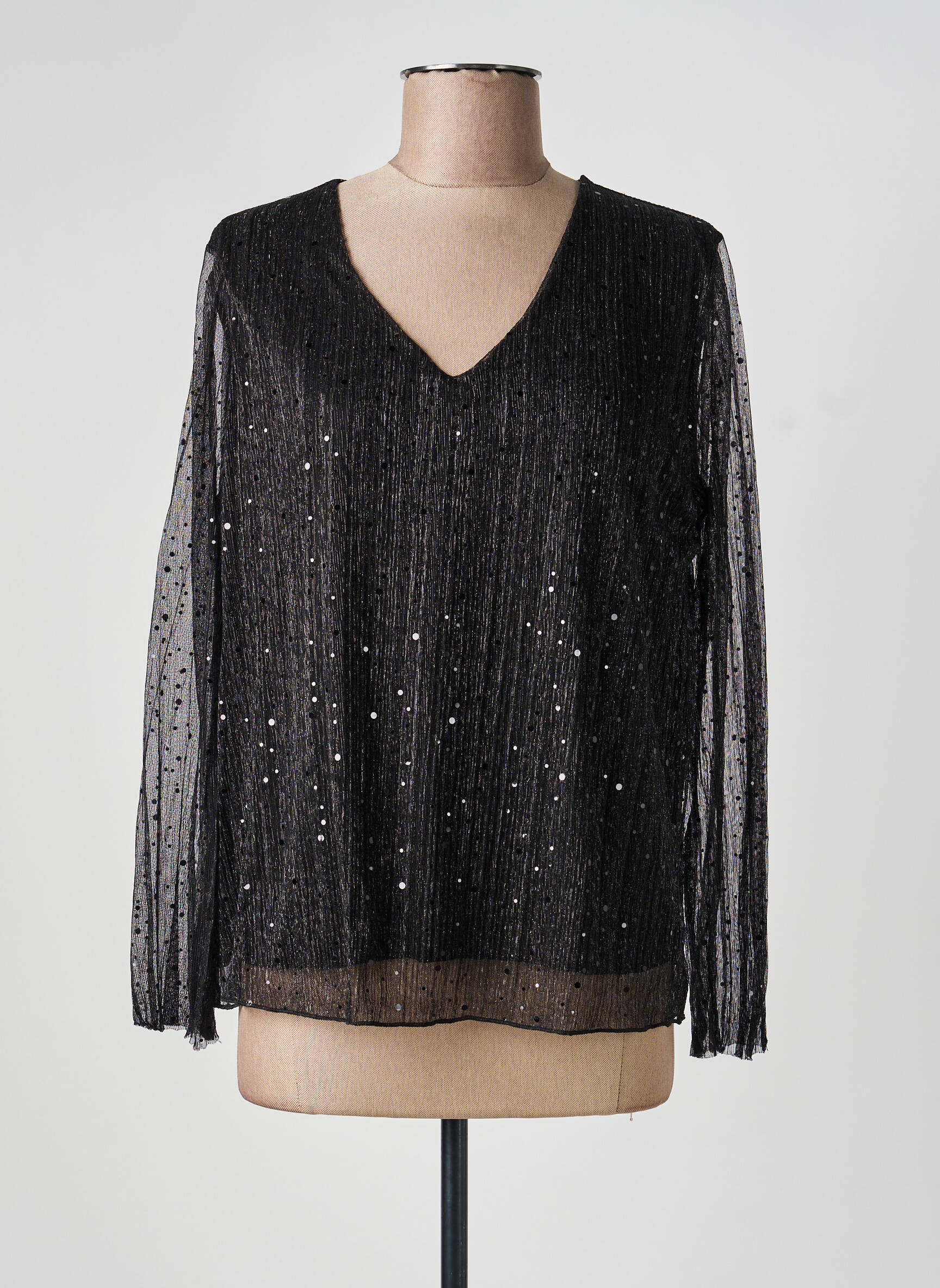 Viršūnė tamprumas ilgos rankovės juodas ESPERANCE moteris