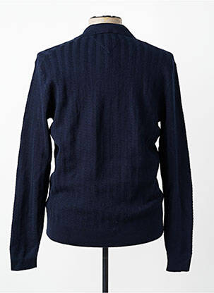 Megztinis polo apykaklė ilgos rankovės mėlyna TOMMY HILFIGER vyras