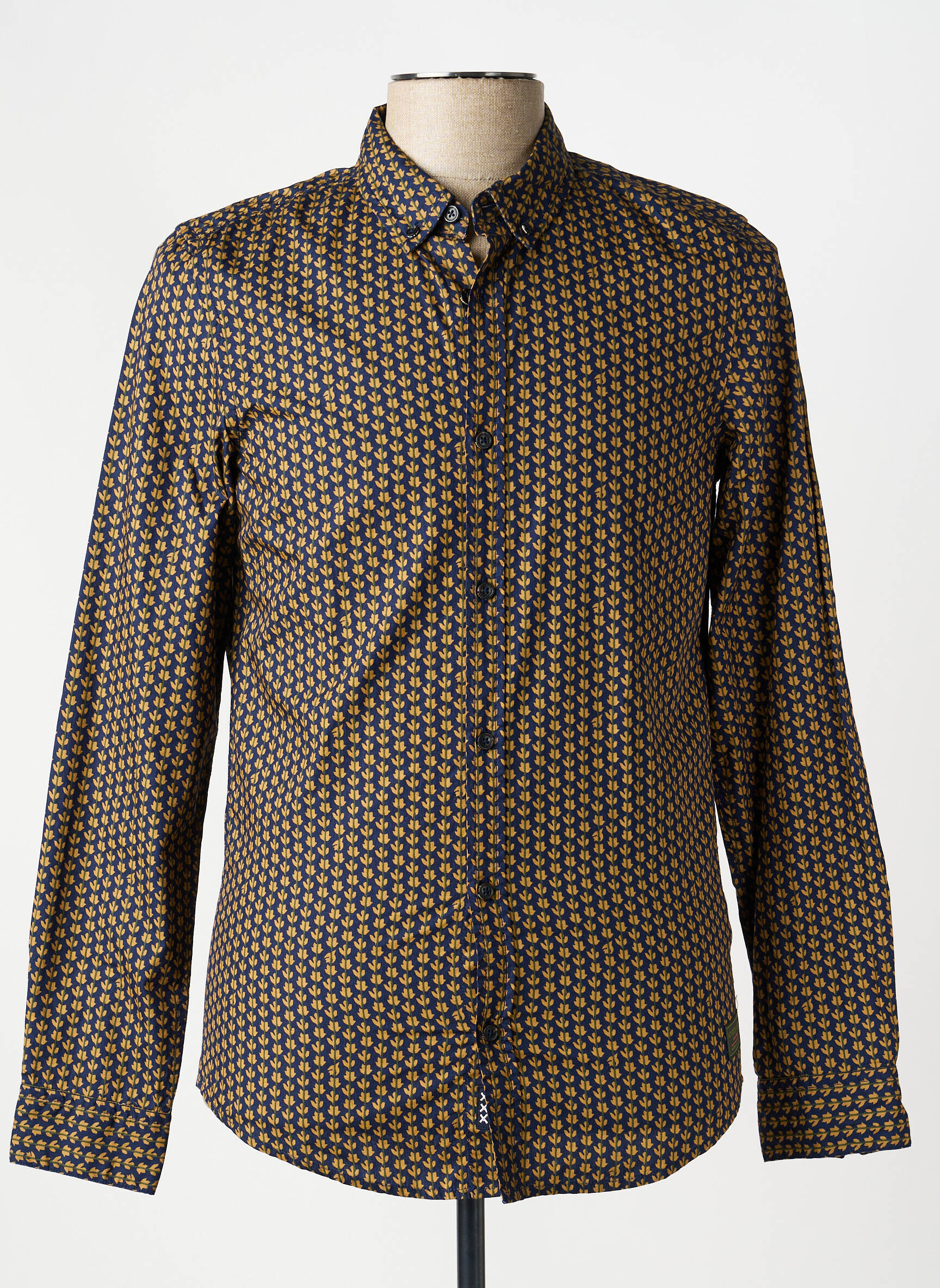 Ilgomis rankovėmis marškinys fantazijos raštas mėlyna SCOTCH & SODA vyras