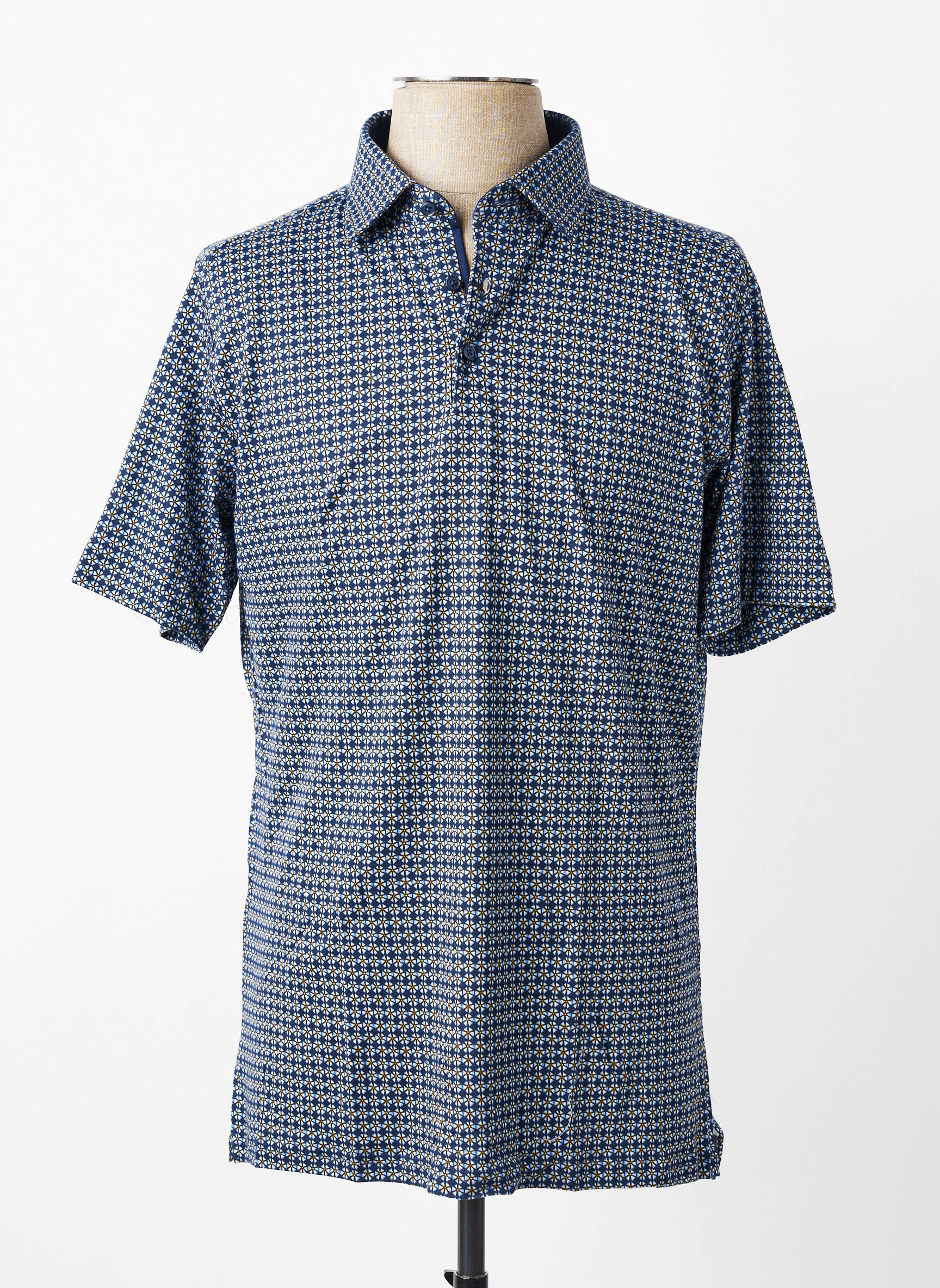 Polo jersey audinys trumpas rankovės mėlyna DESOTO vyras