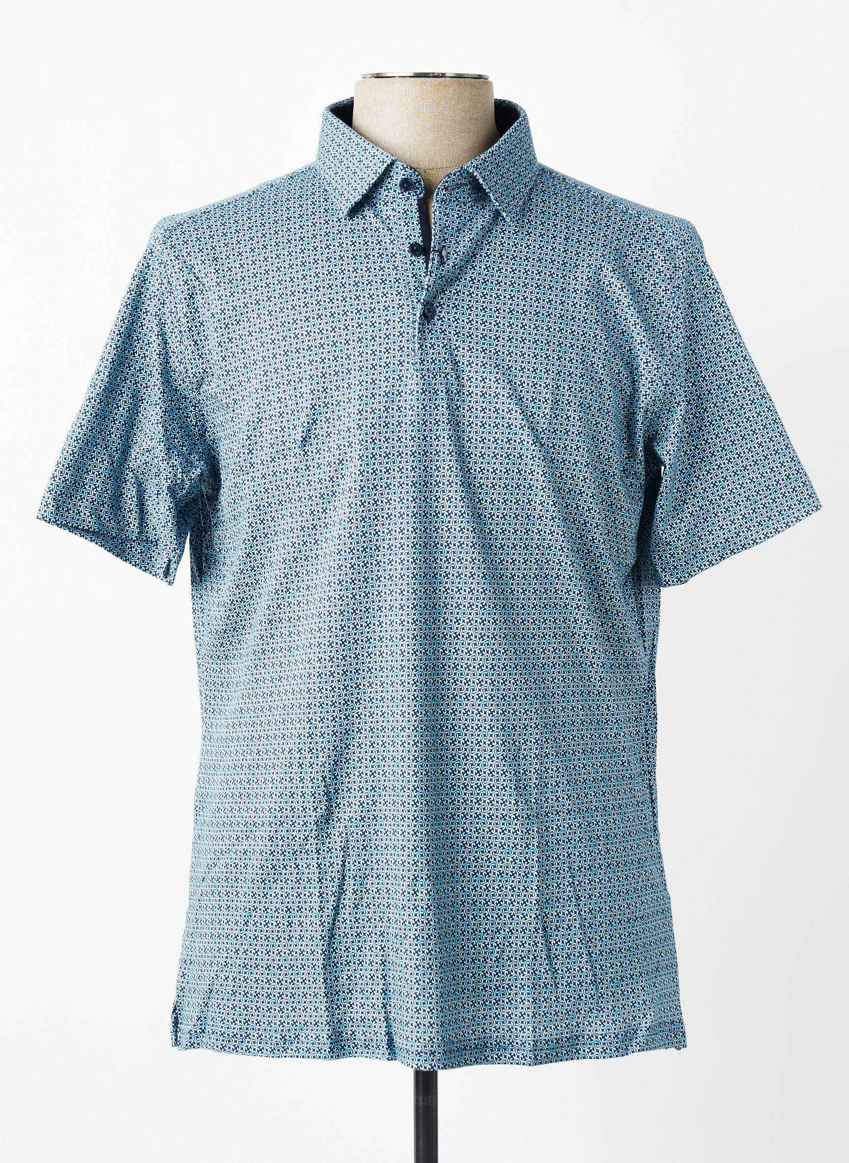 Polo jersey audinys trumpas rankovės mėlyna DESOTO vyras