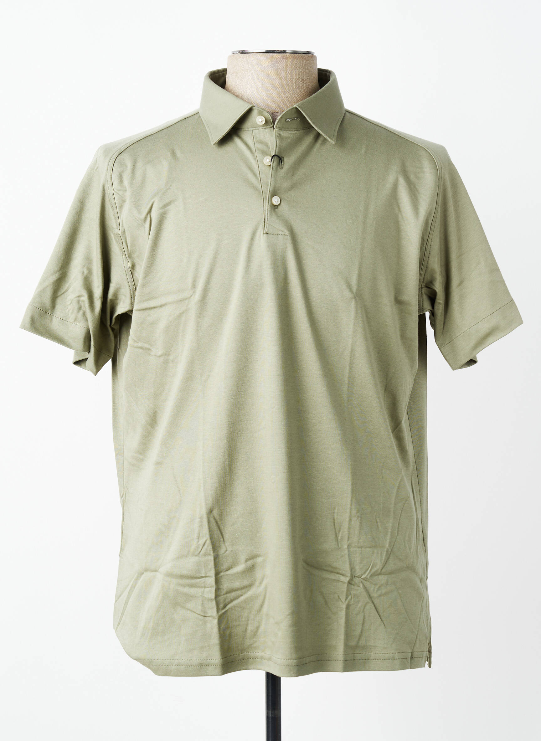 Polo jersey audinys trumpas rankovės žalias DESOTO vyras
