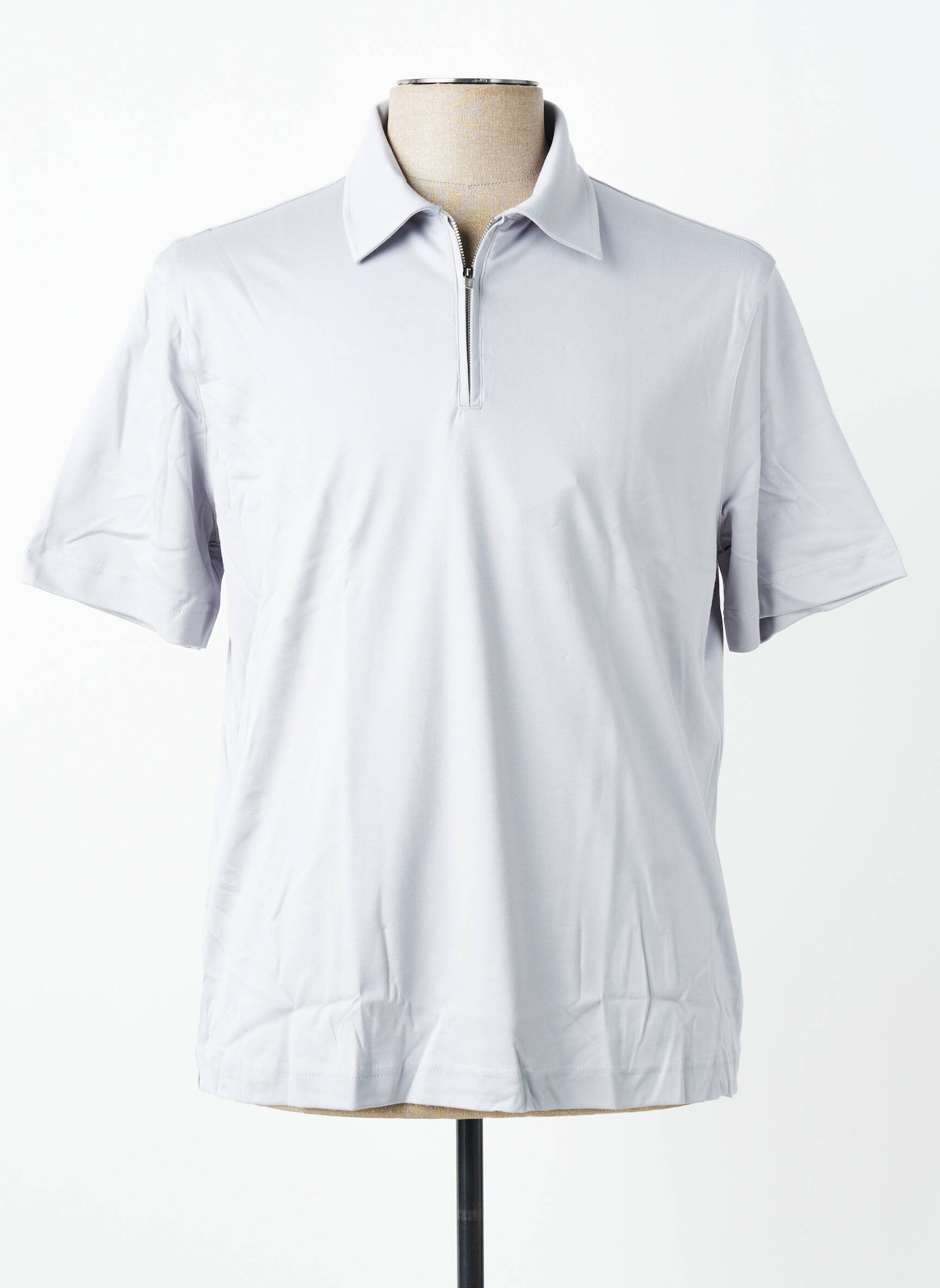 Polo jersey audinys trumpas rankovės pilka DESOTO vyras