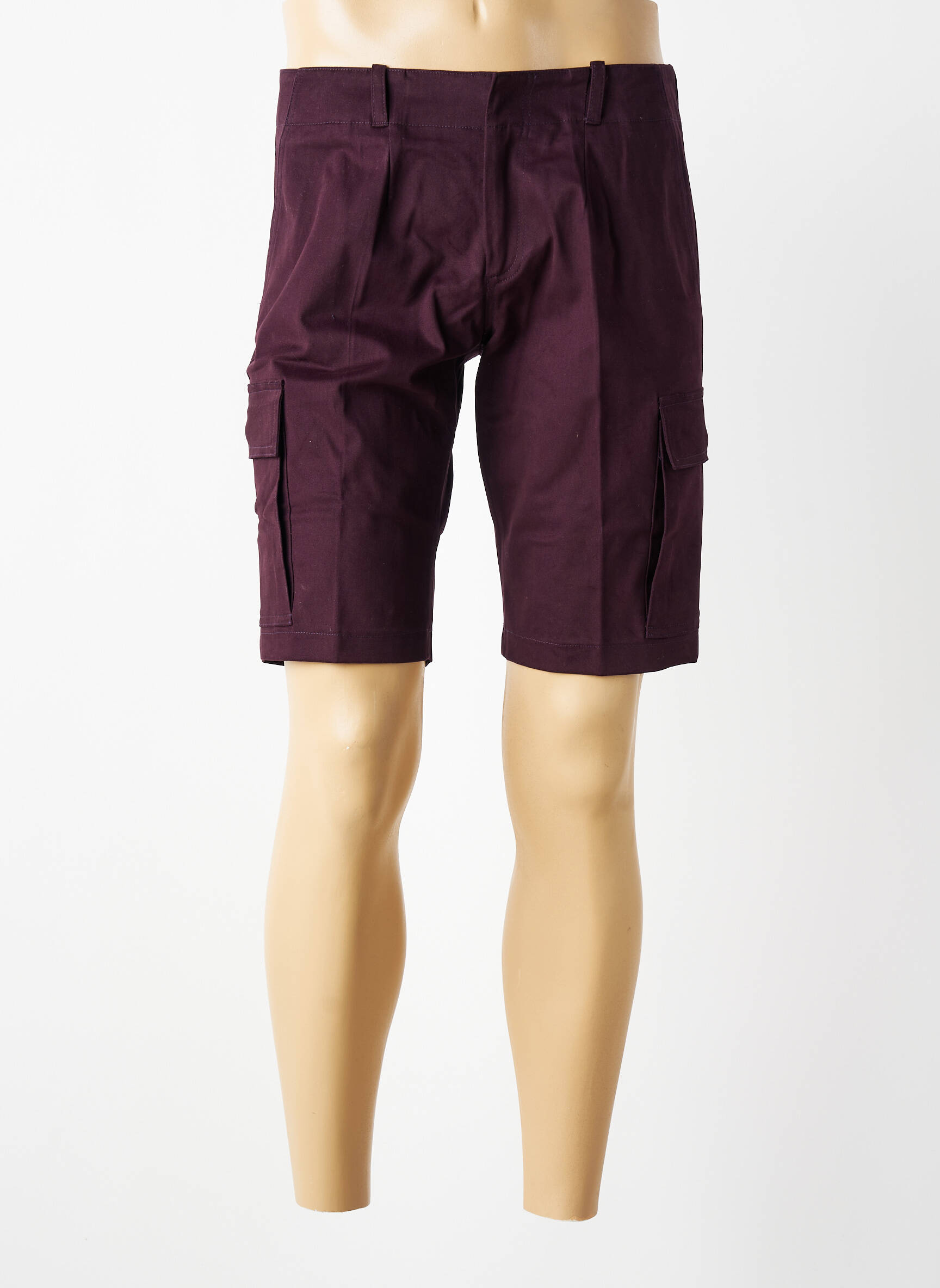 Bermudas tiesi kirpimas violetinis MBM vyras