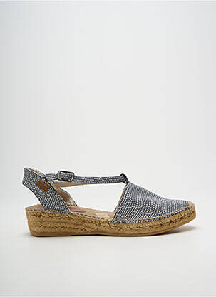 Espadrilės satino audinys kulnas nuo 4 iki 6 cm sidabrinė MONTANE moteris