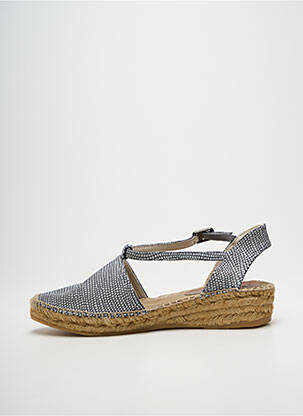 Espadrilės satino audinys kulnas nuo 4 iki 6 cm sidabrinė MONTANE moteris