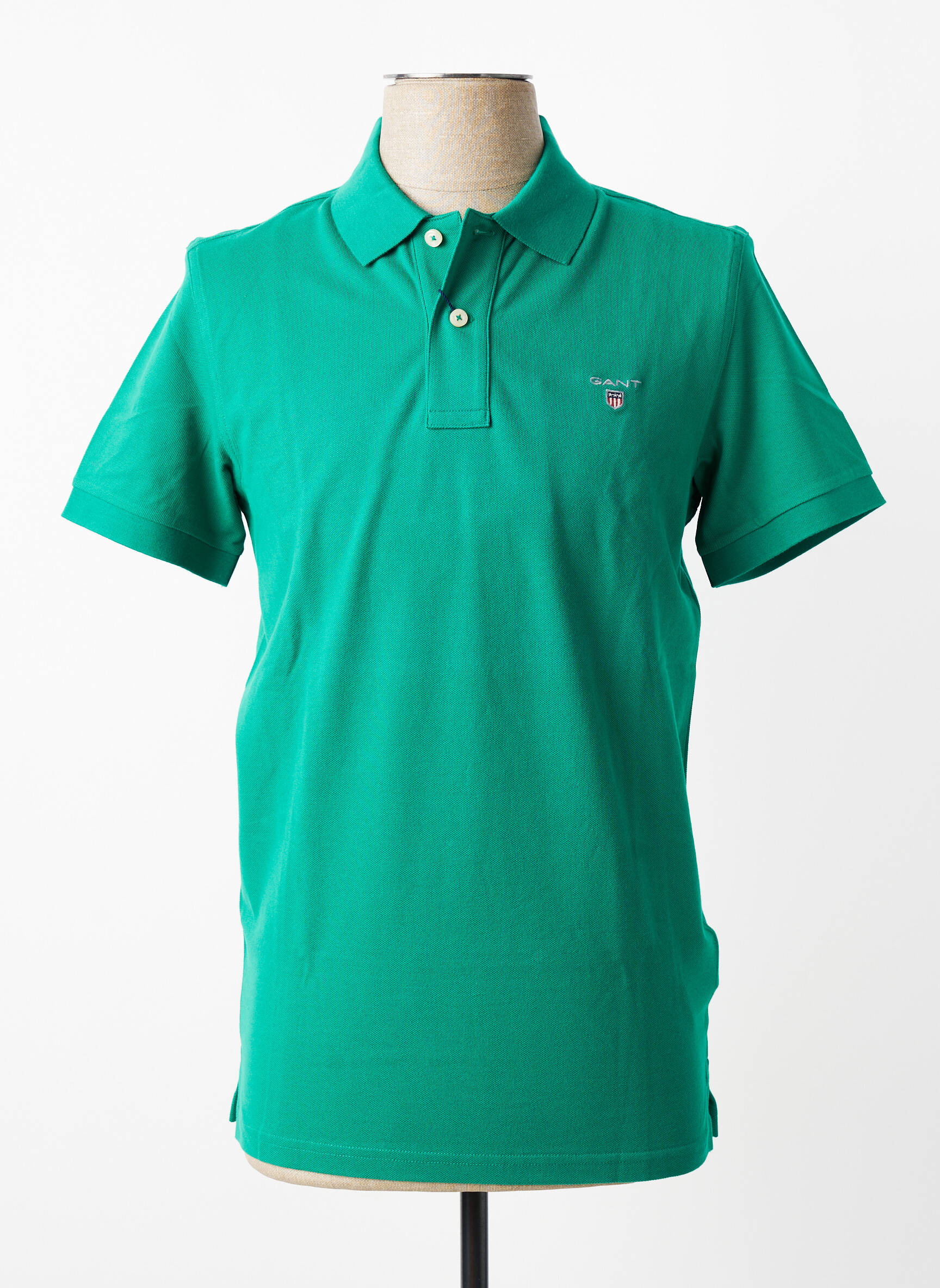 Polo tiesi kirpimas trumpas rankovės žalias GANT vyras