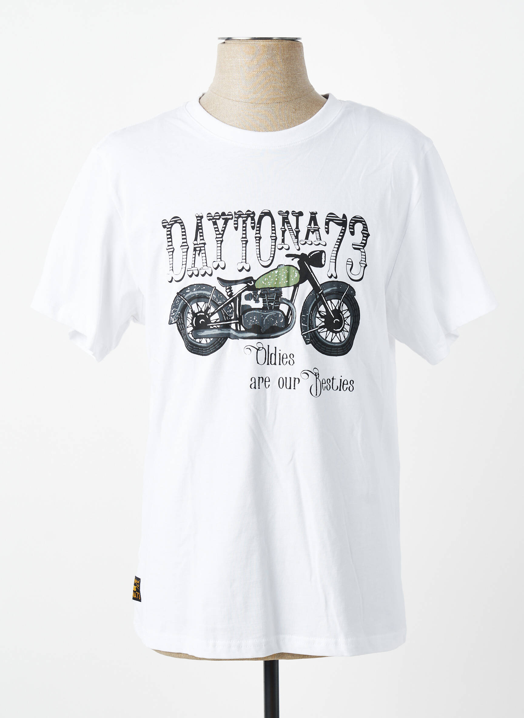 T-marškinys tamprumas trumpas rankovės baltas DAYTONA vyras