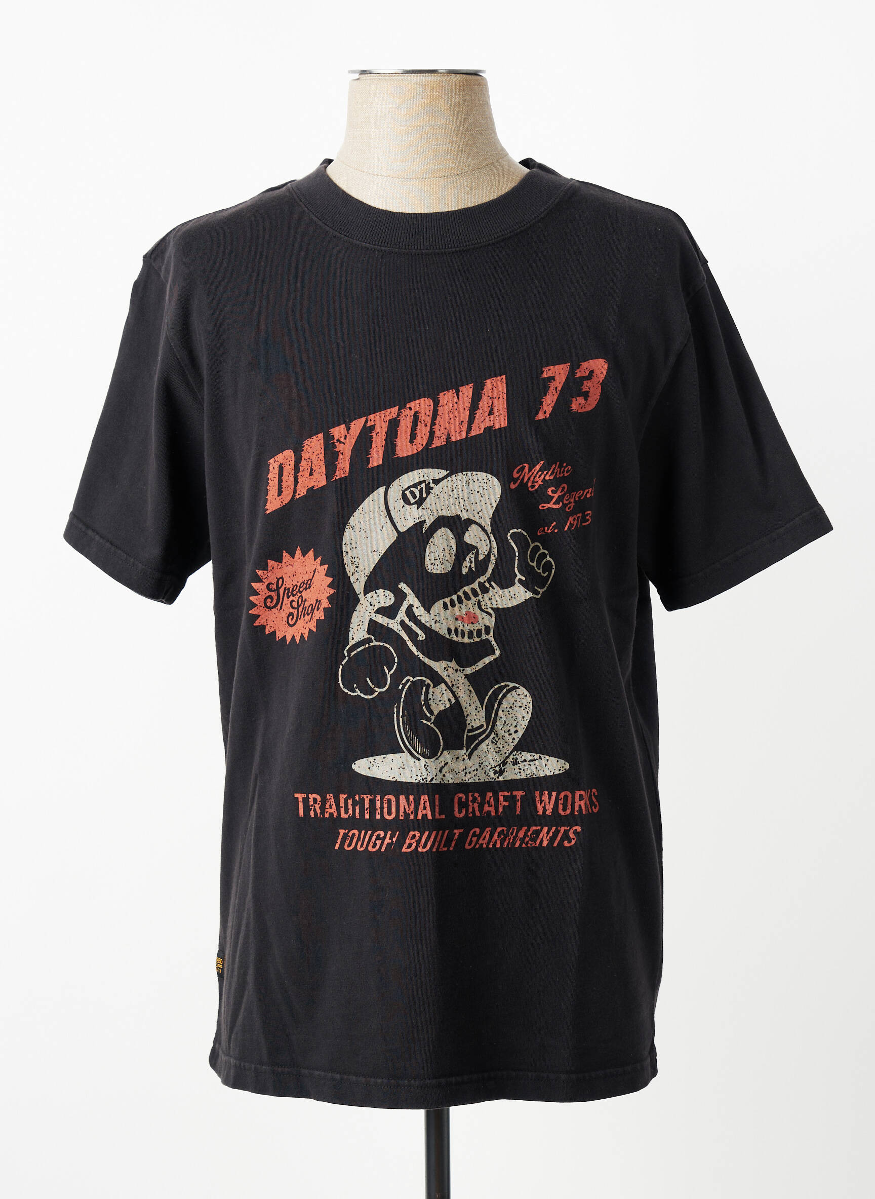 T-marškinys tamprumas trumpas rankovės juodas DAYTONA vyras