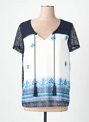 Viršūnė tamprumas trumpas rankovės mėlyna FRED SABATIER moteris