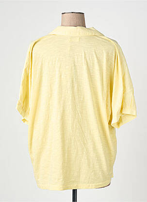 Moteriškas marškinys krepos audinys trumpas rankovės geltona YERSE moteris