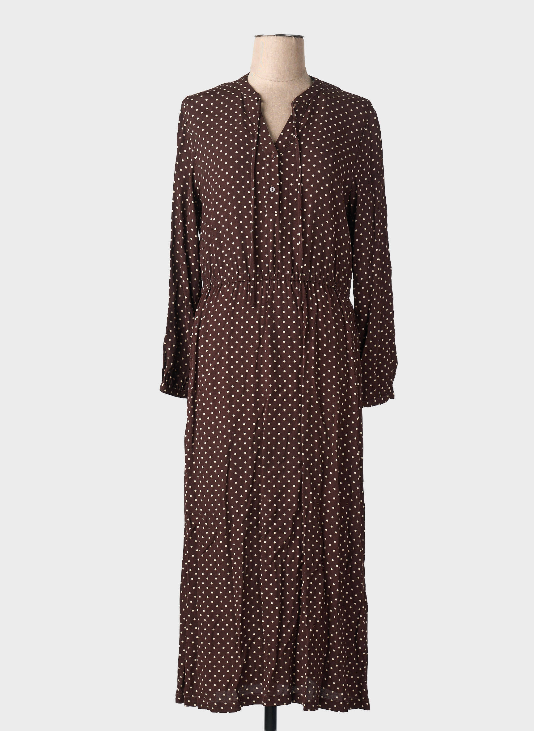 Ilga suknelė ilgos rankovės ilgos rankovės rudas NICE THINGS moteris