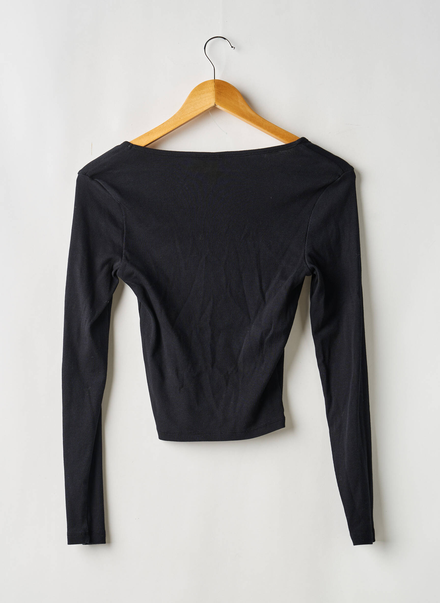 T-marškinys ilgos rankovės ilgos rankovės juodas ASOS moteris
