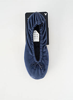 Bateliai/pantofliai odinė išorinė padas plokščias kulnas iki 3 cm mėlyna GLOVE STORY moteris