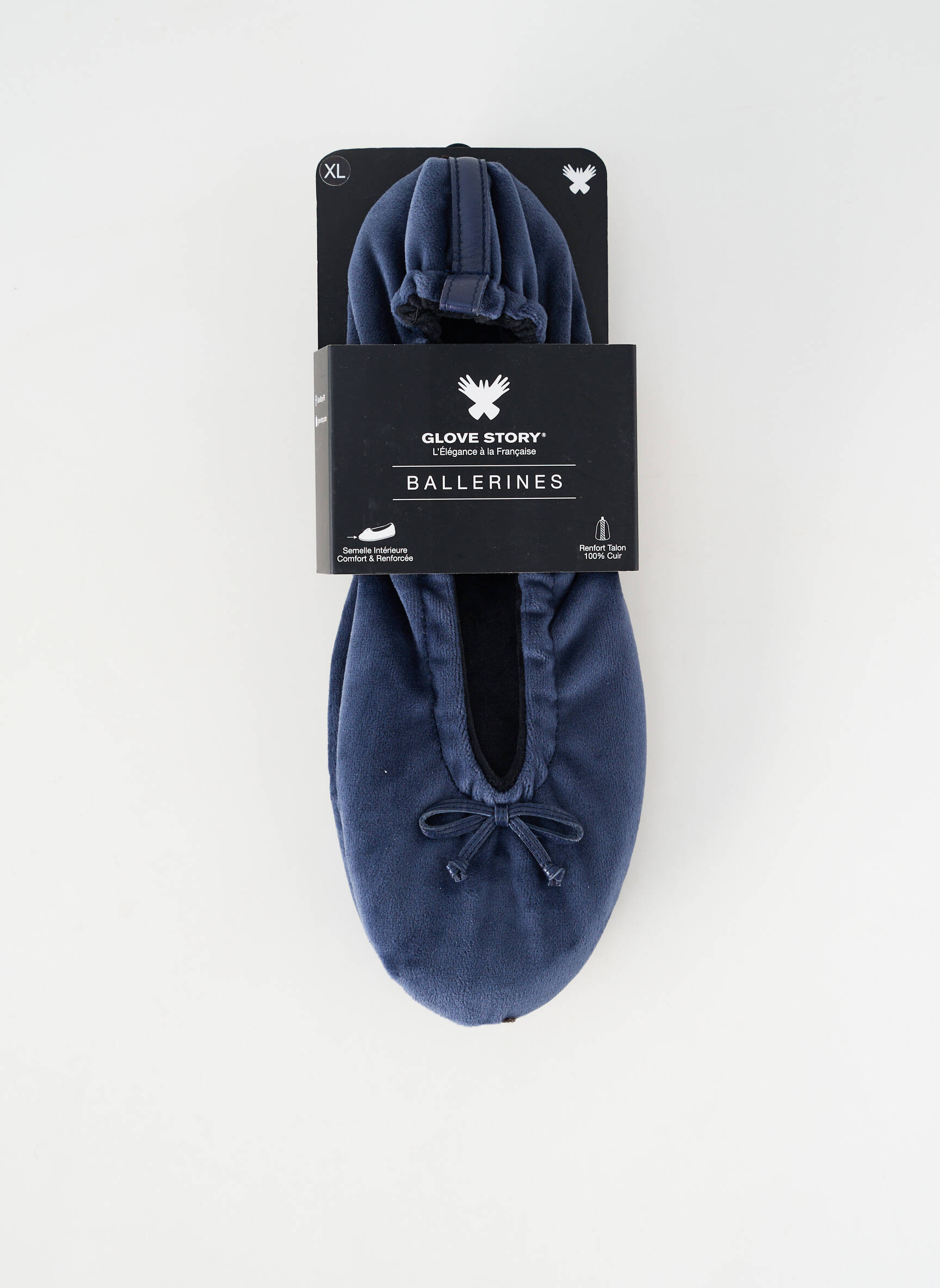 Bateliai/pantofliai odinė išorinė padas plokščias kulnas iki 3 cm mėlyna GLOVE STORY moteris