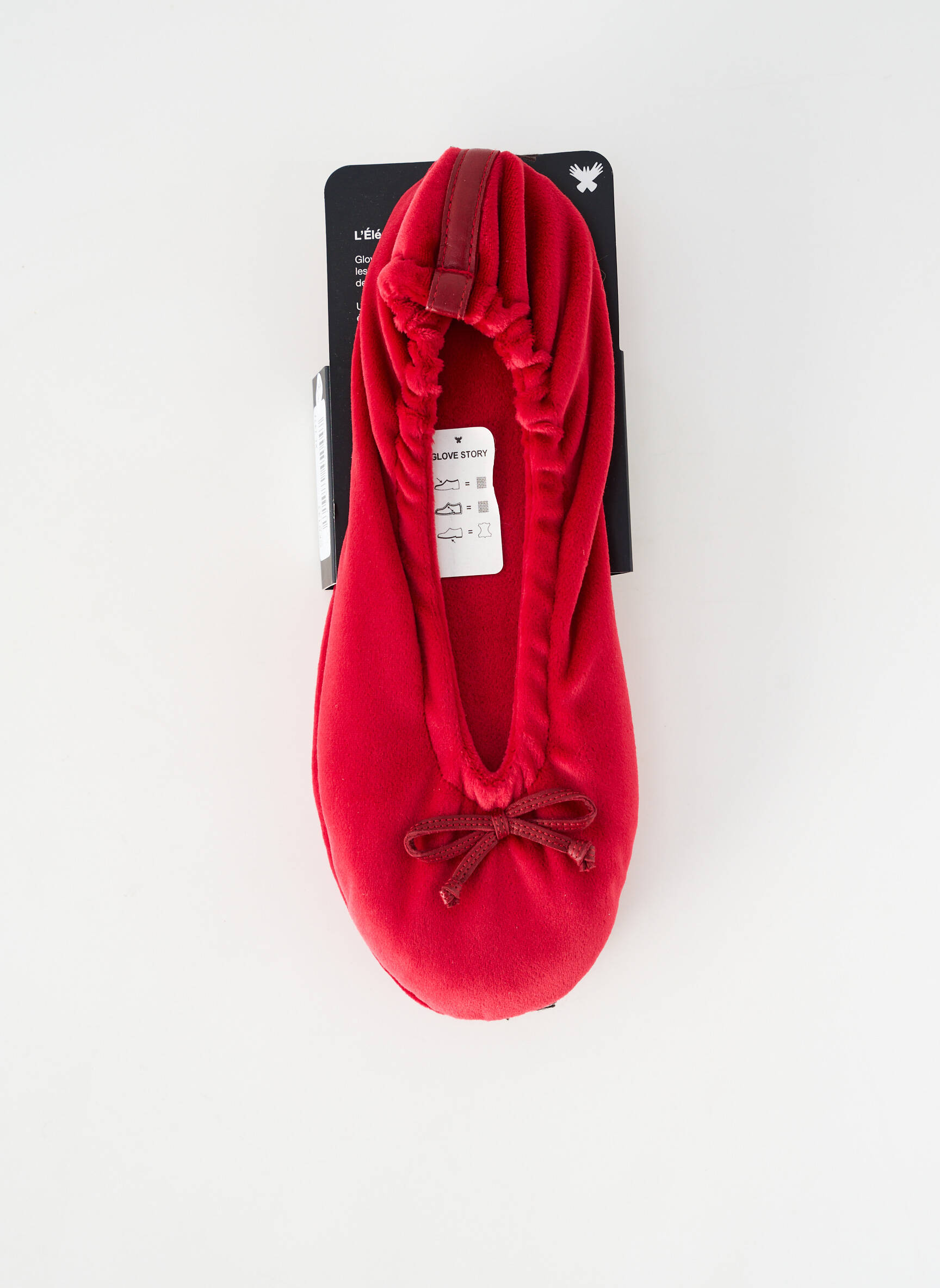 Bateliai/pantofliai odinė išorinė padas plokščias kulnas iki 3 cm raudona GLOVE STORY moteris