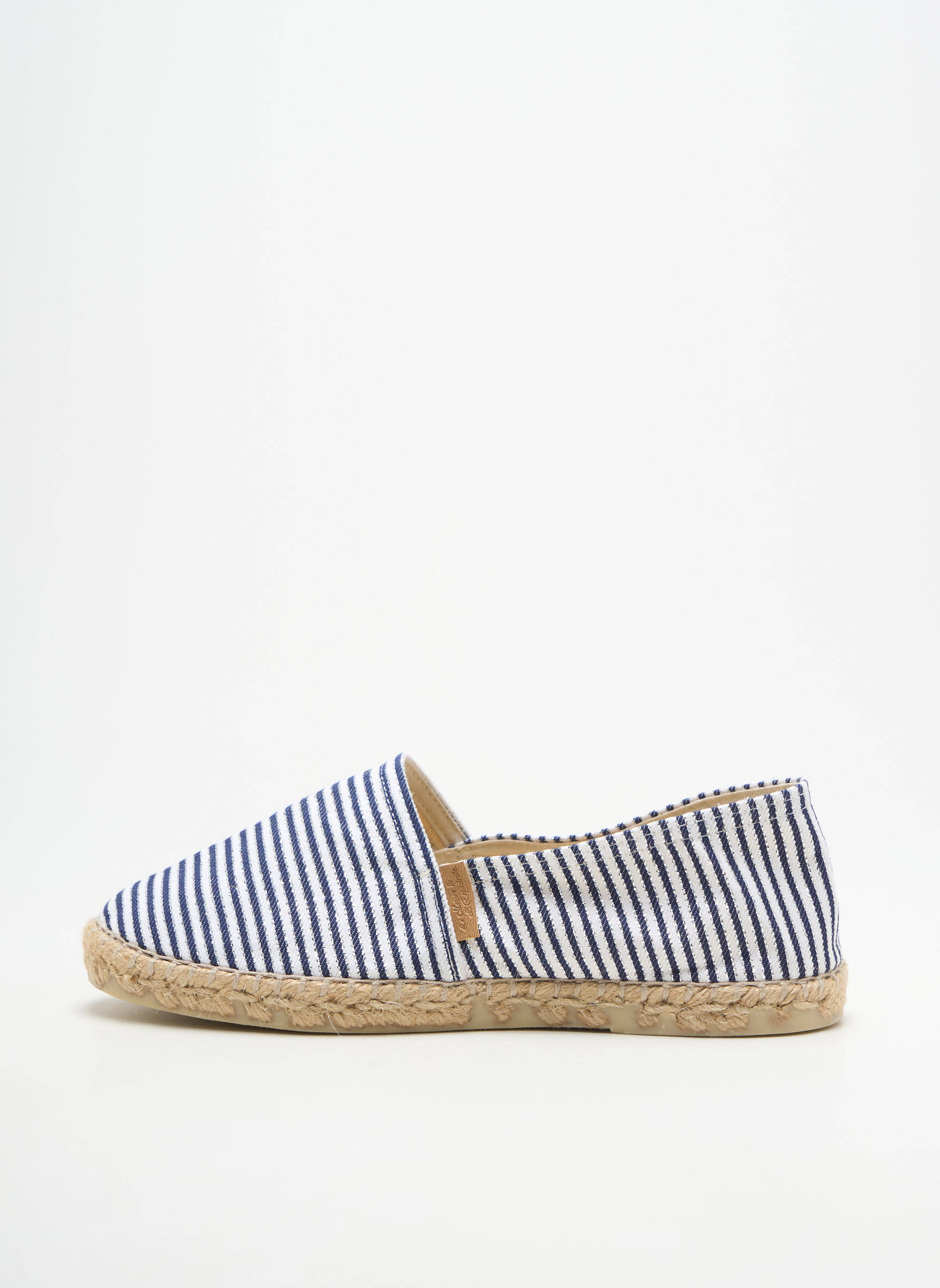 Espadrilės satino audinys plokščias kulnas iki 3 cm mėlyna LA MAISON DE L'ESPADRILLE moteris