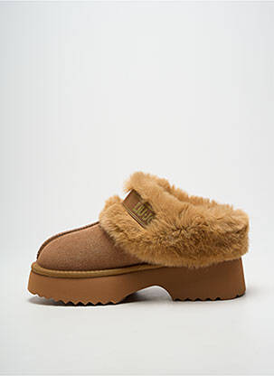 Mule/sabotai pusiau kompensuotas kulnas nuo 4 iki 6 cm rudas LIU JO moteris