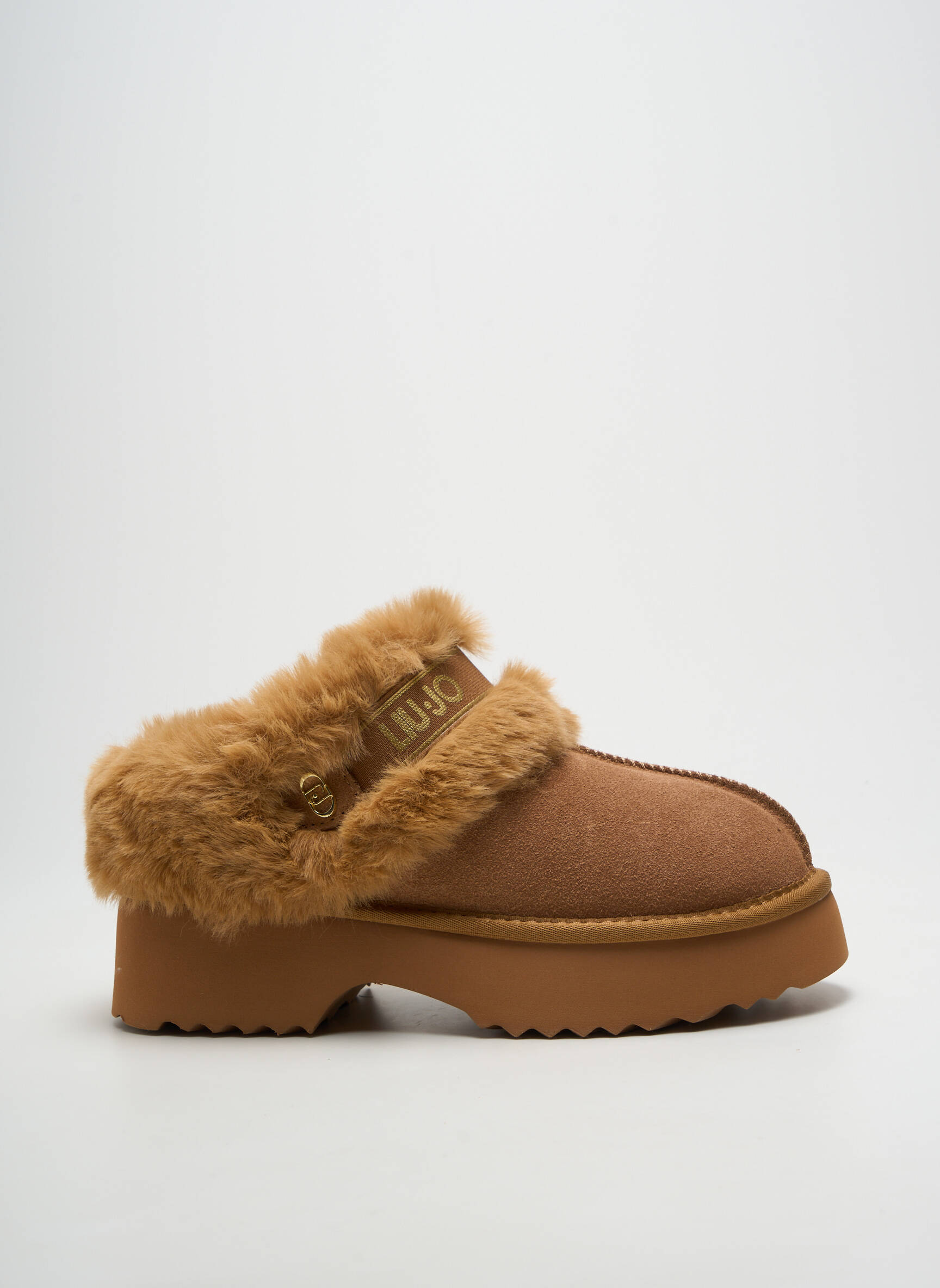 Mule/sabotai pusiau kompensuotas kulnas nuo 4 iki 6 cm rudas LIU JO moteris
