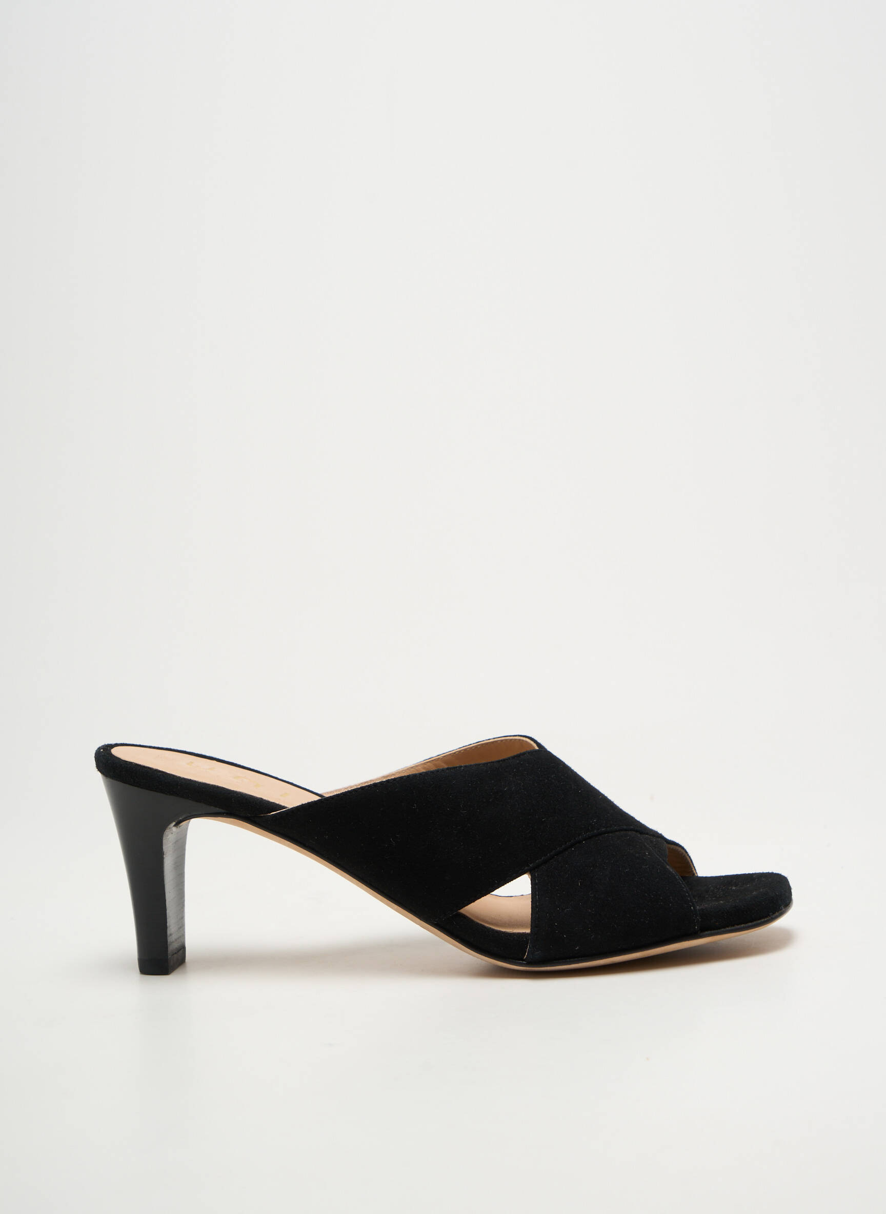 Mule/sabotai odinė išorinė padas kulnas nuo 7 iki 9 cm juodas UNISA moteris