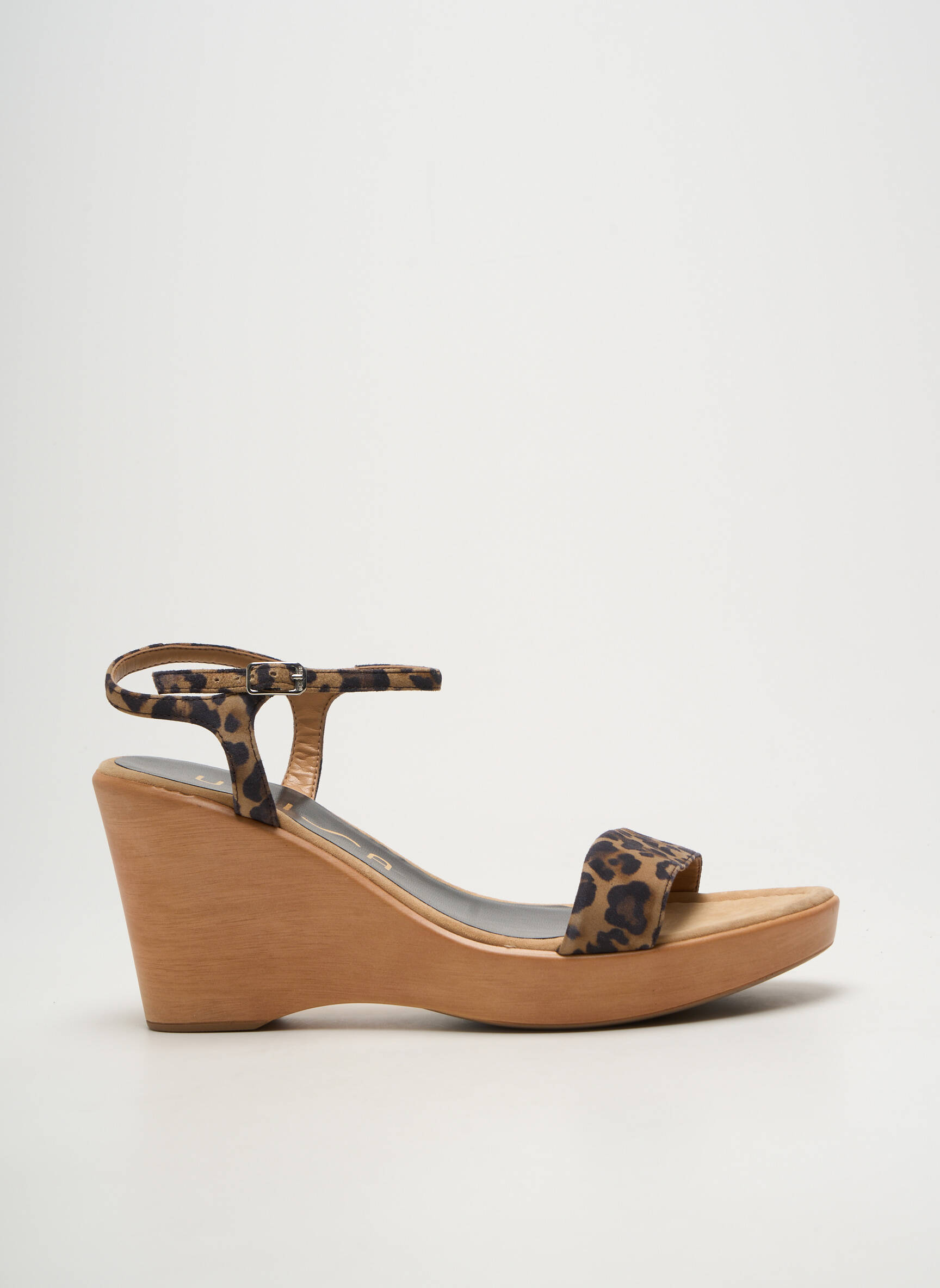 Sandalai/nu pėdos užsegimas su kaklo detalėmis kulnas nuo 7 iki 9 cm rudas UNISA moteris