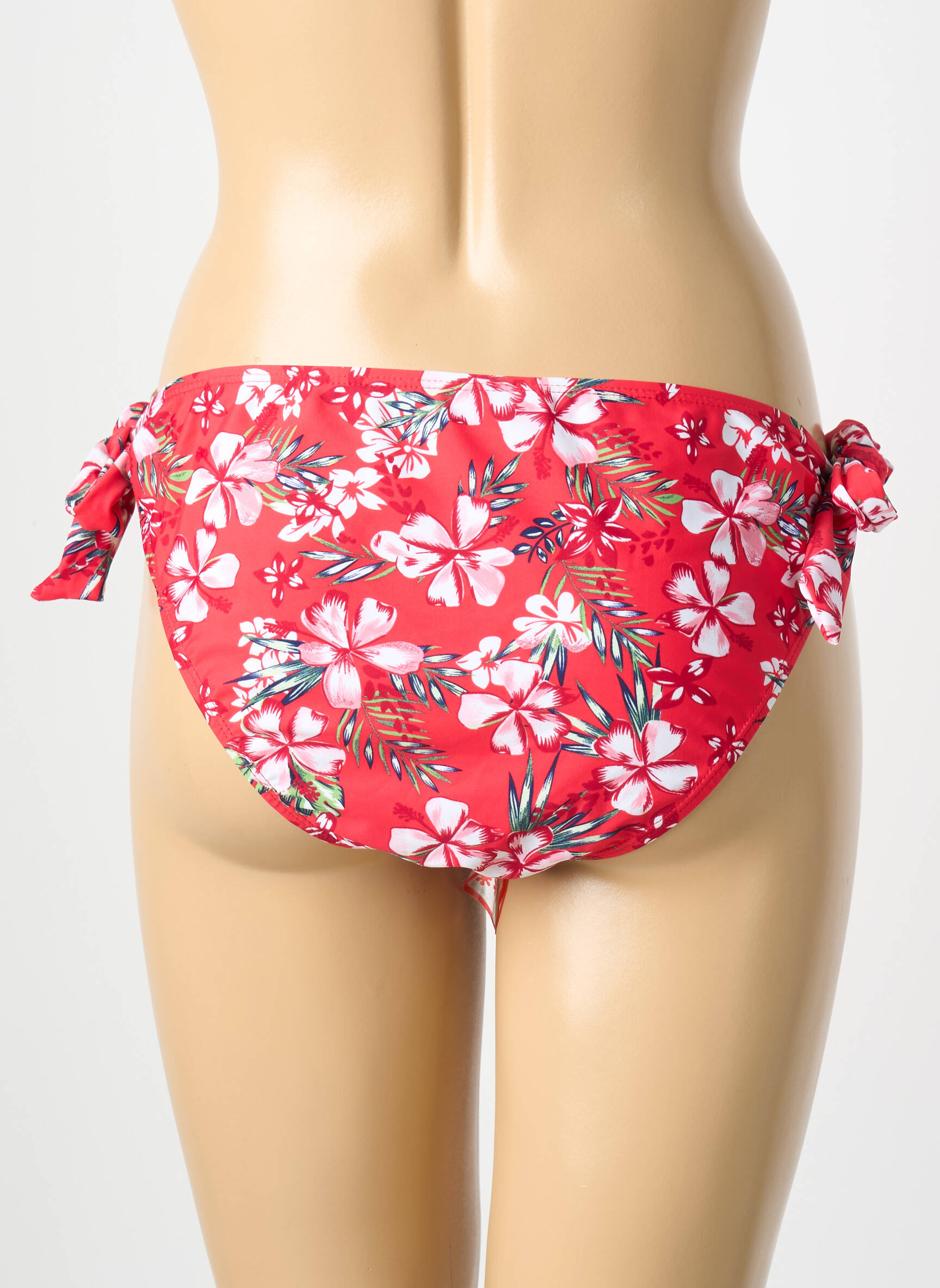 Maudymosi kelnaitės gėlių raštas bikini raudona SASSA moteris