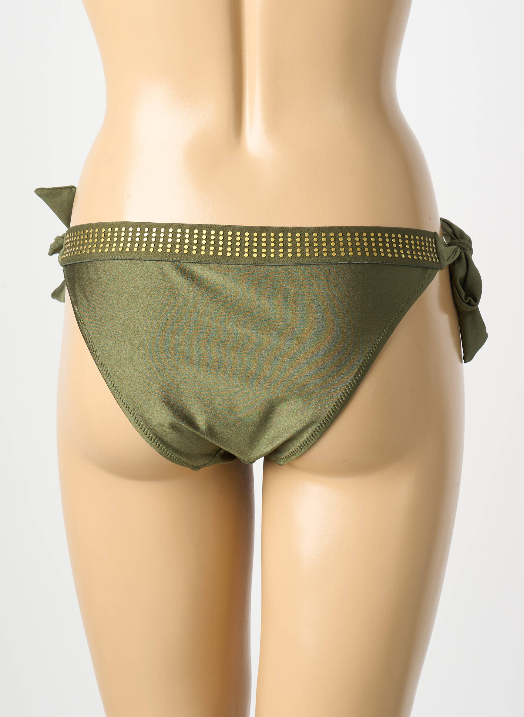 Maudymosi kelnaitės satino audinys bikini žalias ADMAS moteris