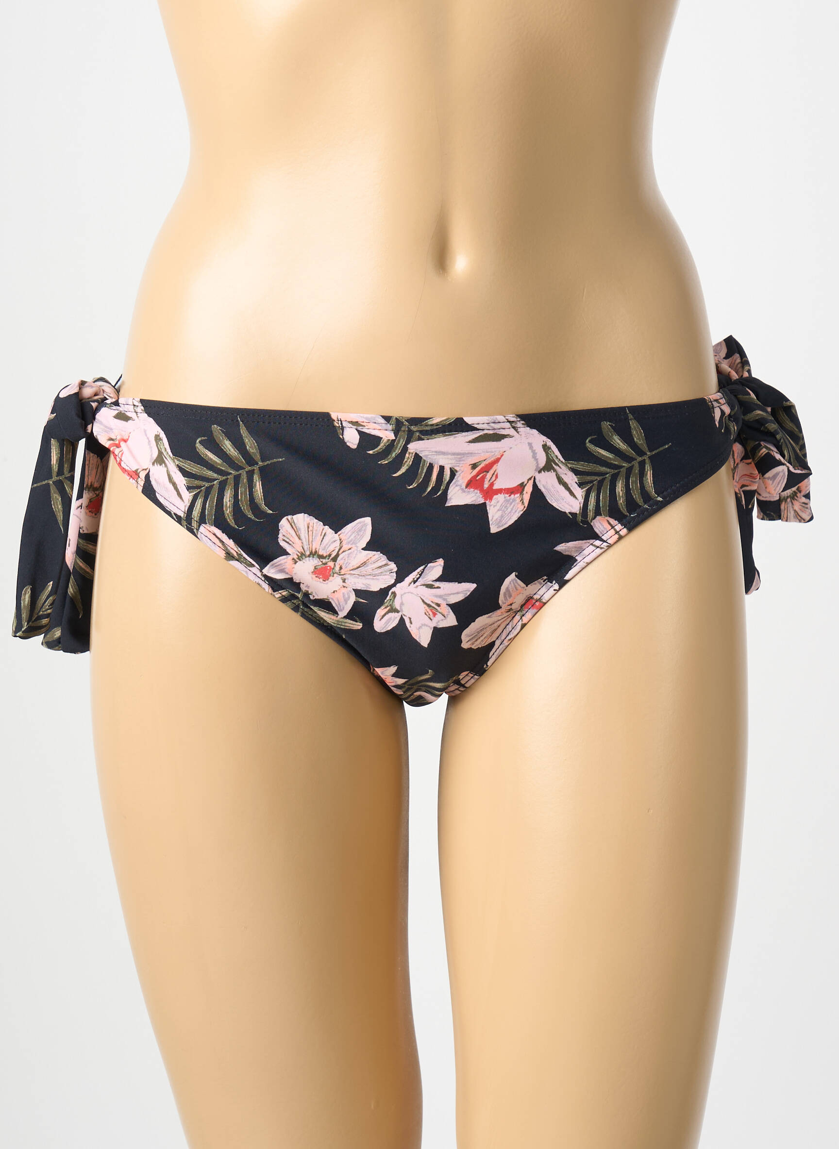 Maudymosi kelnaitės gėlių raštas bikini juodas SASSA moteris