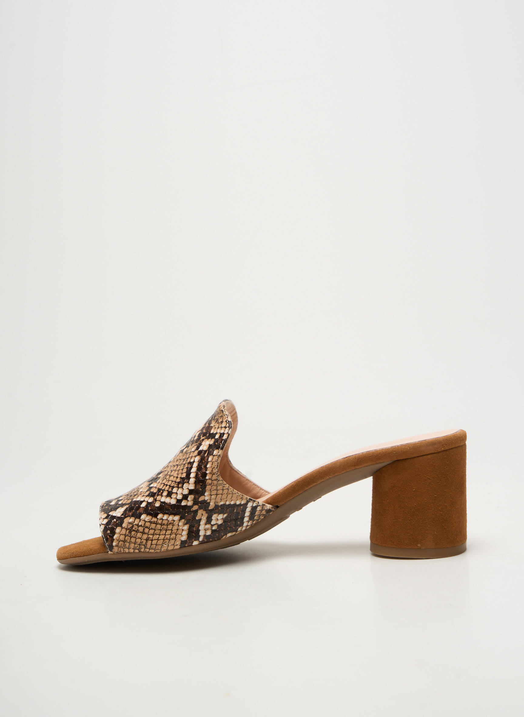 Mule/sabotai atvira pabaiga kulnas nuo 7 iki 9 cm rudas BELLA STORIA moteris