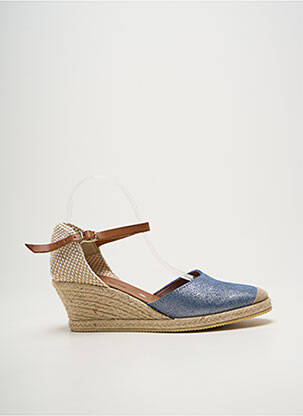 Espadrilės satino audinys kulnas nuo 4 iki 6 cm mėlyna BELLA STORIA moteris