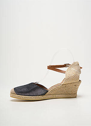 Espadrilės satino audinys kulnas nuo 4 iki 6 cm juodas BELLA STORIA moteris