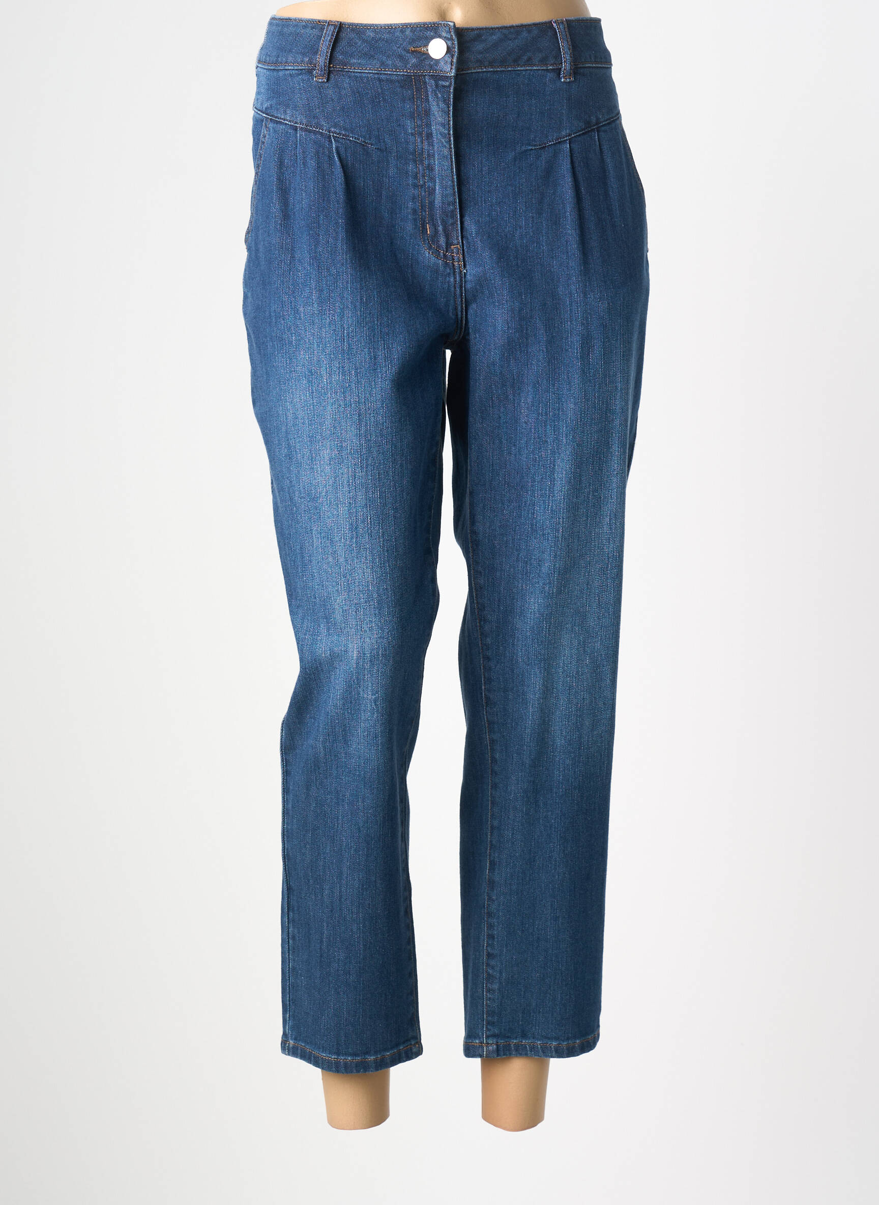 Lieknos džinsai aukšta talija aukšta talija mėlyna JULIE GUERLANDE moteris