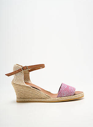 Espadrilės satino audinys kulnas nuo 7 iki 9 cm rožinė BELLA STORIA moteris