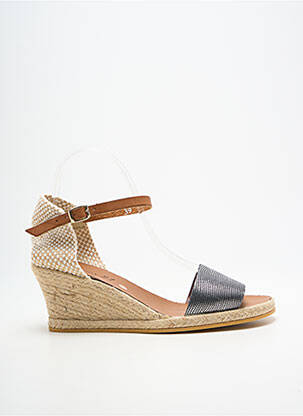 Espadrilės užsegimas su kaklo detalėmis kulnas nuo 4 iki 6 cm juodas THIERRY 21 moteris